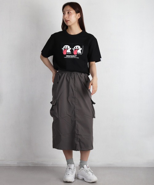 GRAF&WU(グラフアンドユー)の「GRAF&WU グラフアンドウー ゴーストプリント 半袖Tシャツ オーバーサイズ(Tシャツ/カットソー・メンズ・ホワイト/ブラック・XL/M/L)」の5枚目の写真