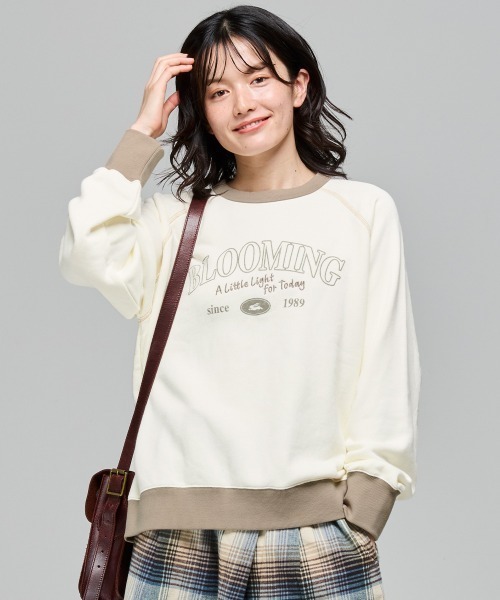KRIFF MAYER Lady's Collection(クリフメイヤーレディースコレクション)の「ざっくり裏毛クルー(スウェット・レディース・カラフル/グレー/ブラウン/ナチュラル/チャコール・MEDIUM/LARGE)」の1枚目の写真