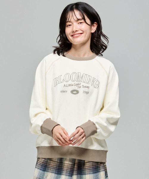 KRIFF MAYER Lady's Collection(クリフメイヤーレディースコレクション)の「ざっくり裏毛クルー(スウェット・レディース・カラフル/グレー/ブラウン/ナチュラル/チャコール・MEDIUM/LARGE)」の6枚目の写真