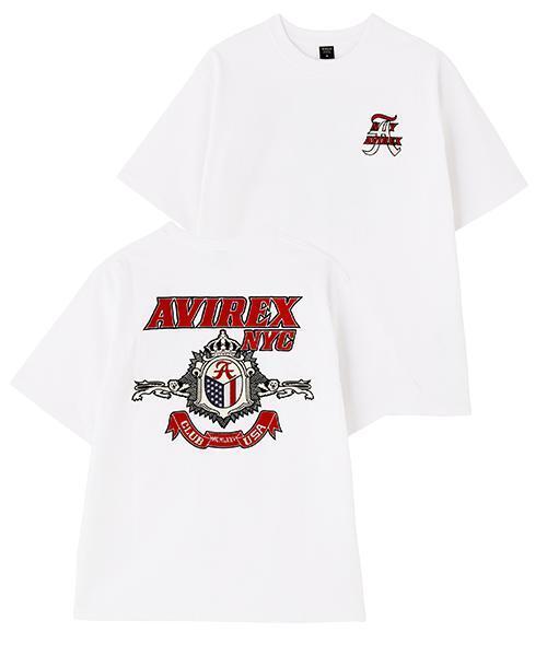 AVIREX(アヴィレックス)の「《WEB&DEPOT限定》ARCHIVE T-SHIRT / アーカイブ 半袖Tシャツ / AVIREX / アヴィレックス(Tシャツ/カットソー・メンズ・ブラック/ピンク/ホワイト/ダークグリーン系・2XL/F/M/XL/L)」の2枚目の写真