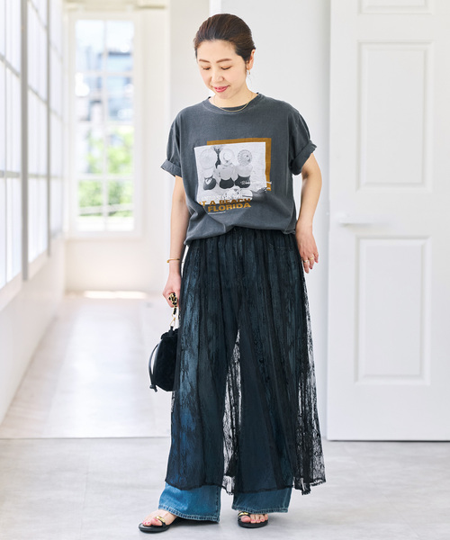 Spick & Span(スピックアンドスパン)の「《一部店舗+WEB限定》2WAYレースギャザースカート(スカート・レディース・ブラック/ホワイト・36/38)」の20枚目の写真