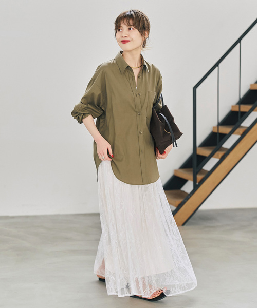 Spick & Span(スピックアンドスパン)の「《一部店舗+WEB限定》2WAYレースギャザースカート(スカート・レディース・ブラック/ホワイト・36/38)」の22枚目の写真