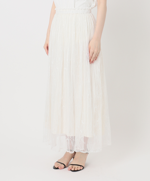 Spick & Span(スピックアンドスパン)の「《一部店舗+WEB限定》2WAYレースギャザースカート(スカート・レディース・ブラック/ホワイト・36/38)」の17枚目の写真