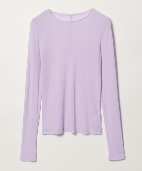 EMMEL REFINES(エメルリファインズ)の「<EMMEL REFINES>EM ソフトチュール シアー クルーネック カットソー(Tシャツ/カットソー・レディース・ホワイト/ライラック/ブラック・FREE)」の12枚目の写真