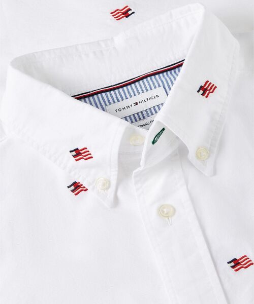 TOMMY HILFIGER(トミーヒルフィガー)の「RWB EMB S/S SHIRT(シャツ/ブラウス・メンズ・ホワイト・X-SMALL/SMALL/LARGE/MEDIUM)」の4枚目の写真