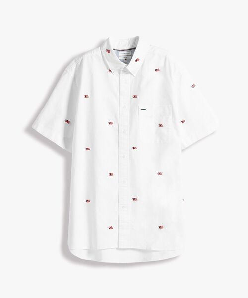 TOMMY HILFIGER(トミーヒルフィガー)の「RWB EMB S/S SHIRT(シャツ/ブラウス・メンズ・ホワイト・X-SMALL/SMALL/LARGE/MEDIUM)」の3枚目の写真
