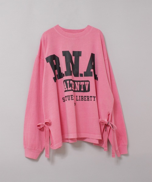 RNA(アールエヌエー)の「M2743 RNAロゴピグメントT(Tシャツ/カットソー・レディース・スミクロ/パープル/ピンク・MEDIUM)」の3枚目の写真