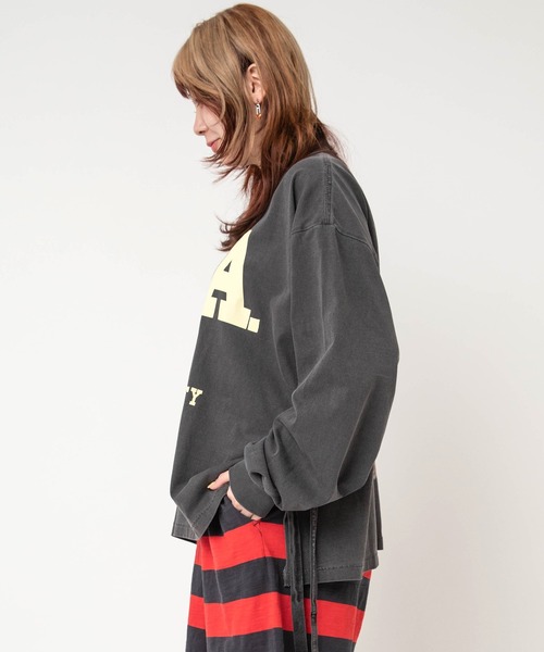RNA(アールエヌエー)の「M2743 RNAロゴピグメントT(Tシャツ/カットソー・レディース・スミクロ/パープル/ピンク・MEDIUM)」の6枚目の写真