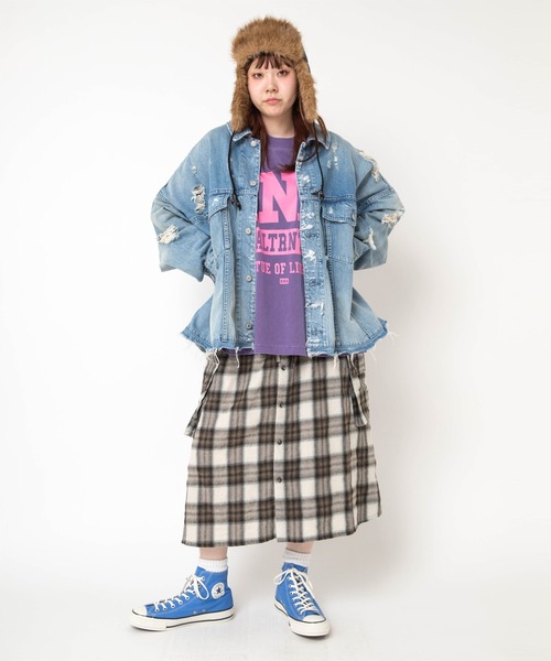 RNA(アールエヌエー)の「M2743 RNAロゴピグメントT(Tシャツ/カットソー・レディース・スミクロ/パープル/ピンク・MEDIUM)」の14枚目の写真