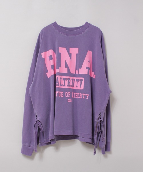 RNA(アールエヌエー)の「M2743 RNAロゴピグメントT(Tシャツ/カットソー・レディース・スミクロ/パープル/ピンク・MEDIUM)」の20枚目の写真