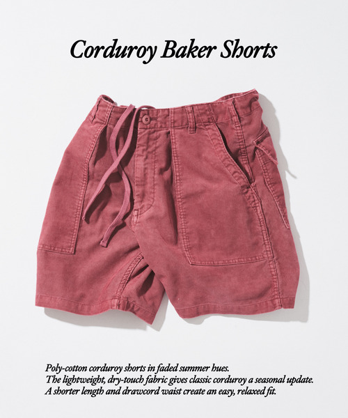 JOURNAL STANDARD(ジャーナルスタンダード)の「ポリ コットン コーデュロイ ベイカー ショーツ(その他パンツ・メンズ・ブラック/ベージュ/カーキ/ピンク/ブルー・MEDIUM/LARGE)」の5枚目の写真