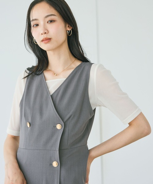 Andemiu(アンデミュウ)の「シアーベロア5分袖カットソー/1043814(Tシャツ/カットソー・レディース・オフホワイト/ブラウン/チャコールグレー・FREE)」の13枚目の写真