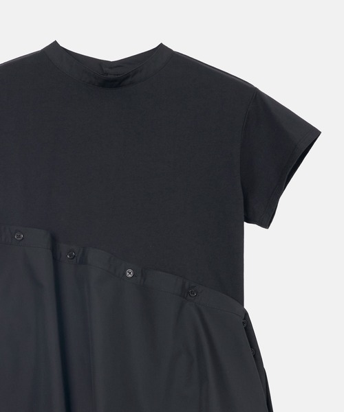 LE CIEL BLEU（ルシェルブルー）の「アシンメトリックヘムトップ / Asymmetric Hem Top（Tシャツ/カットソー・レディース・ブラック/オフホワイト・36/38）」の15枚目の写真