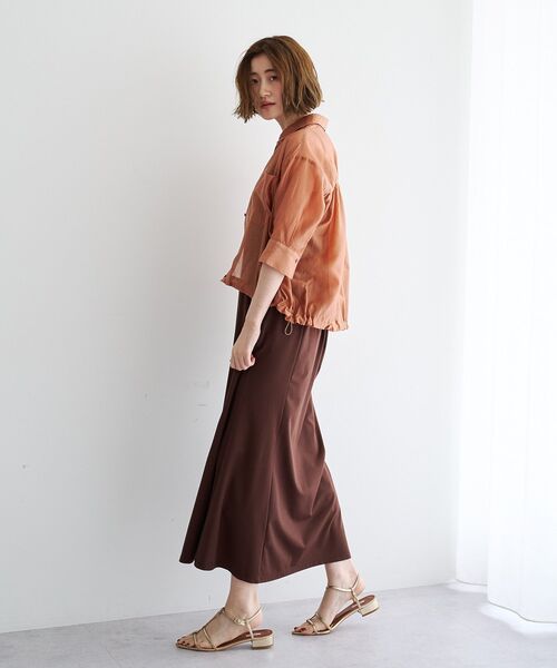 YECCA VECCA(イェッカヴェッカ)の「【2点SET】シアーシャツ×Aラインキャミワンピース(ワンピース・レディース・テラコッタ/ブルーグリーン/ベージュ・FREE)」の14枚目の写真