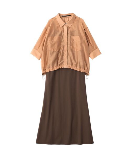 YECCA VECCA(イェッカヴェッカ)の「【2点SET】シアーシャツ×Aラインキャミワンピース(ワンピース・レディース・テラコッタ/ブルーグリーン/ベージュ・FREE)」の17枚目の写真