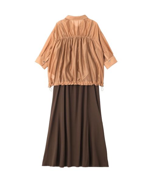 YECCA VECCA(イェッカヴェッカ)の「【2点SET】シアーシャツ×Aラインキャミワンピース(ワンピース・レディース・テラコッタ/ブルーグリーン/ベージュ・FREE)」の18枚目の写真