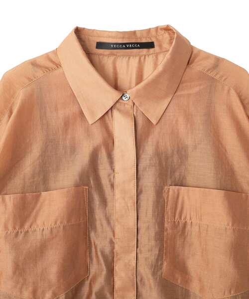 YECCA VECCA(イェッカヴェッカ)の「【2点SET】シアーシャツ×Aラインキャミワンピース(ワンピース・レディース・テラコッタ/ブルーグリーン/ベージュ・FREE)」の19枚目の写真