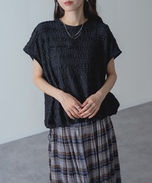 【refinedworks】立体 レース が可愛らしい レース プルオーバー