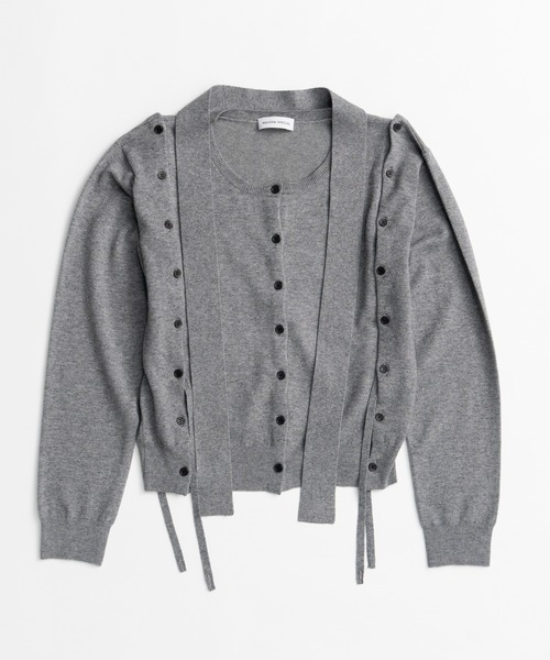MAISON SPECIAL(メゾンスペシャル)の「【2026Autumn PRE-ORDER】Bow-Tie Crew Cardigan/ボウタイクルーカーディガン(カーディガン/ボレロ・レディース・ブルー/レッド/ブラック/グレー・FREE)」の18枚目の写真