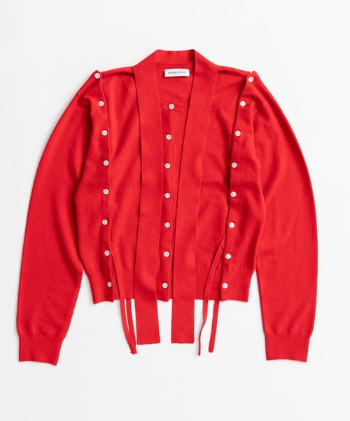 MAISON SPECIAL(メゾンスペシャル)の「【2026Autumn PRE-ORDER】Bow-Tie Crew Cardigan/ボウタイクルーカーディガン(カーディガン/ボレロ・レディース・ブルー/レッド/ブラック/グレー・FREE)」の19枚目の写真