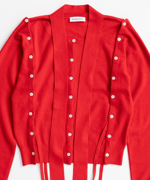 MAISON SPECIAL(メゾンスペシャル)の「【2026Autumn PRE-ORDER】Bow-Tie Crew Cardigan/ボウタイクルーカーディガン(カーディガン/ボレロ・レディース・ブルー/レッド/ブラック/グレー・FREE)」の20枚目の写真