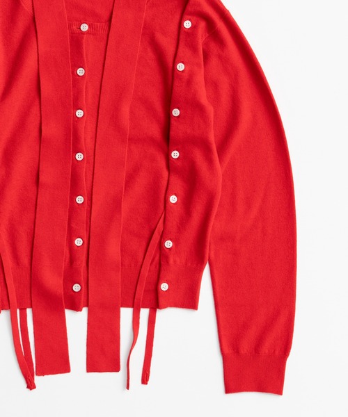 MAISON SPECIAL(メゾンスペシャル)の「【2026Autumn PRE-ORDER】Bow-Tie Crew Cardigan/ボウタイクルーカーディガン(カーディガン/ボレロ・レディース・ブルー/レッド/ブラック/グレー・FREE)」の21枚目の写真