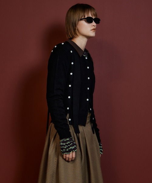 MAISON SPECIAL(メゾンスペシャル)の「【2026Autumn PRE-ORDER】Bow-Tie Crew Cardigan/ボウタイクルーカーディガン(カーディガン/ボレロ・レディース・ブルー/レッド/ブラック/グレー・FREE)」の7枚目の写真