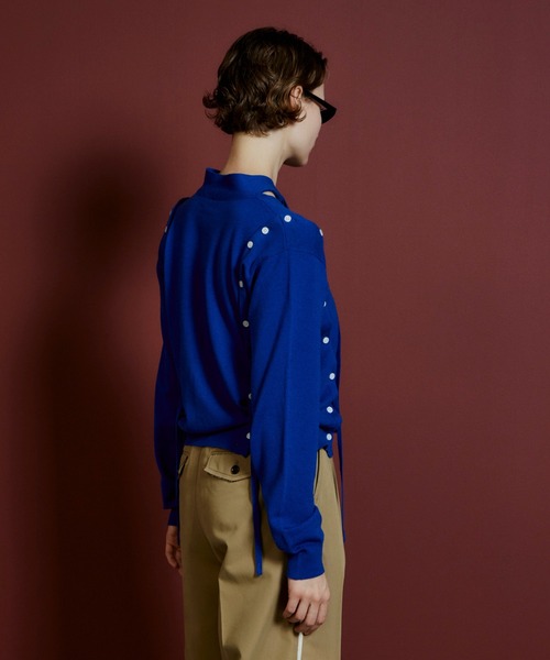 MAISON SPECIAL(メゾンスペシャル)の「【2026Autumn PRE-ORDER】Bow-Tie Crew Cardigan/ボウタイクルーカーディガン(カーディガン/ボレロ・レディース・ブルー/レッド/ブラック/グレー・FREE)」の10枚目の写真