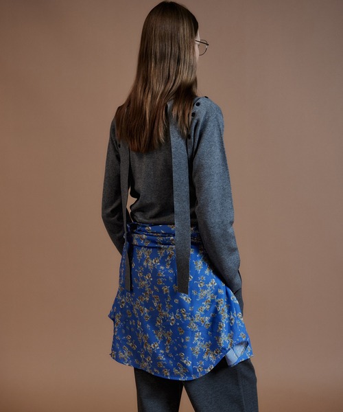 MAISON SPECIAL(メゾンスペシャル)の「【2026Autumn PRE-ORDER】Bow-Tie Crew Cardigan/ボウタイクルーカーディガン(カーディガン/ボレロ・レディース・ブルー/レッド/ブラック/グレー・FREE)」の15枚目の写真