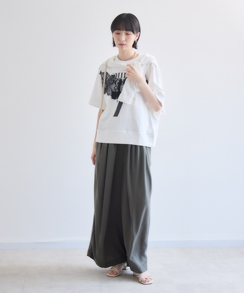 Paradise Picnic(パラダイスピクニック)の「TRANOI. SEVENレースTシャツ(Tシャツ/カットソー・レディース・ホワイト/ブラック・FREE)」の11枚目の写真