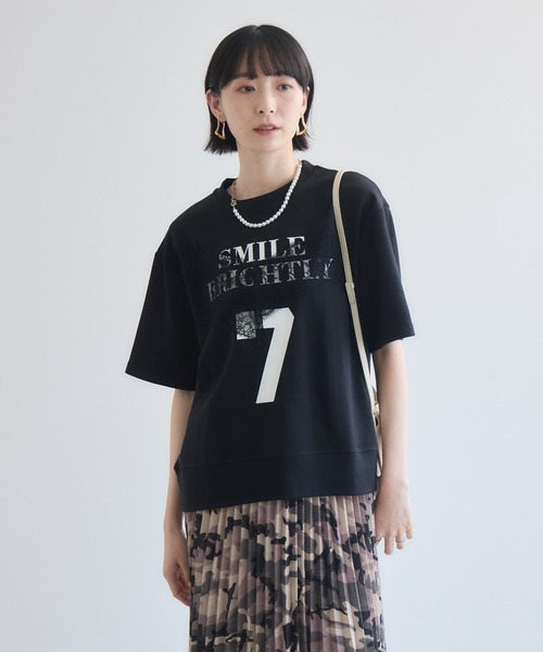 Paradise Picnic(パラダイスピクニック)の「TRANOI. SEVENレースTシャツ(Tシャツ/カットソー・レディース・ホワイト/ブラック・FREE)」の18枚目の写真