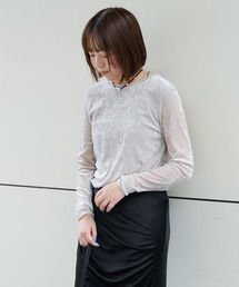 シアーモールメッシュねじりロンT