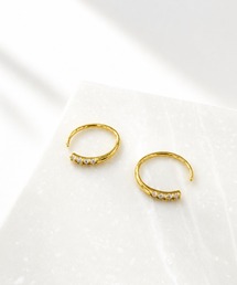 キュービックハーフフープピアス