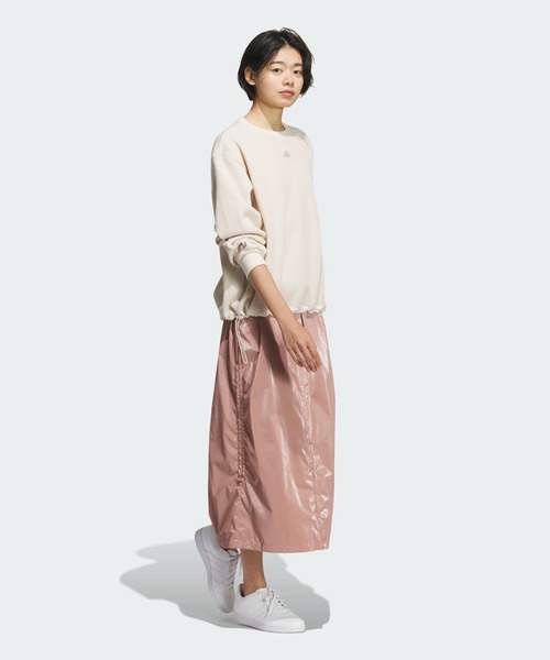 adidas(アディダス)の「ラックスフロー オールデイズ ルーズフィット ワッフル フリース クルーシャツ / ロンT / アディダス adidas(Tシャツ/カットソー・レディース・ホワイト・XX-LARGE/LARGE/MEDIUM/SMALL/X-LARGE/X-SMALL)」の3枚目の写真