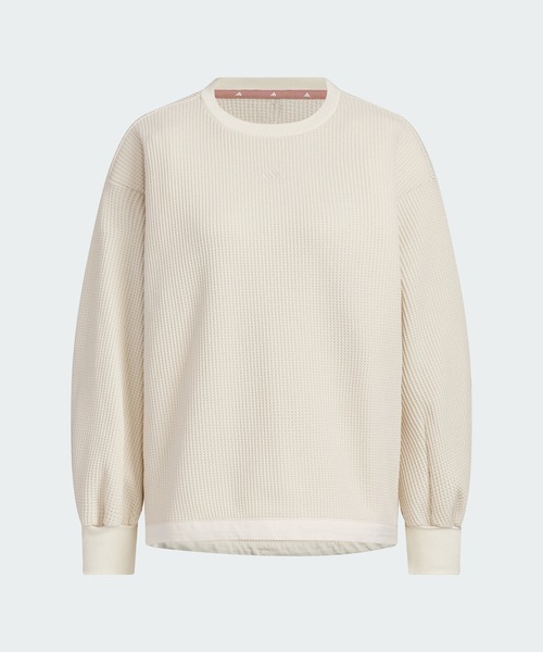 adidas(アディダス)の「ラックスフロー オールデイズ ルーズフィット ワッフル フリース クルーシャツ / ロンT / アディダス adidas(Tシャツ/カットソー・レディース・ホワイト・XX-LARGE/LARGE/MEDIUM/SMALL/X-LARGE/X-SMALL)」の6枚目の写真