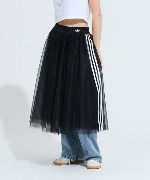 adidas(アディダス)の「アディダス オリジナルス チュールスカート / アディダスオリジナルス adidas Originals(スカート・レディース・ブラック・XX-LARGE/LARGE/MEDIUM/SMALL/X-LARGE/X-SMALL)」の1枚目の写真