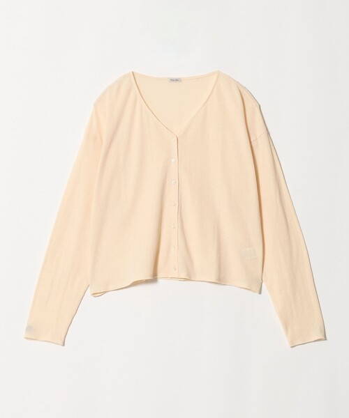 Steven Alan(スティーブンアラン)の「<Steven Alan>コットン Vネック カーディガン(カーディガン/ボレロ・レディース・ブラック/オフホワイト・FREE)」の2枚目の写真