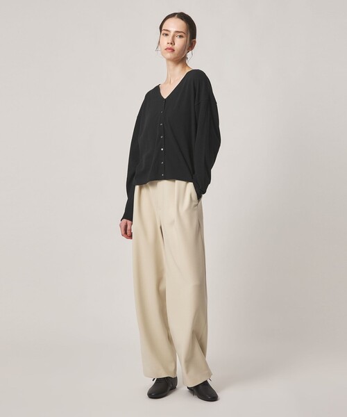 Steven Alan(スティーブンアラン)の「<Steven Alan>コットン Vネック カーディガン(カーディガン/ボレロ・レディース・ブラック/オフホワイト・FREE)」の5枚目の写真