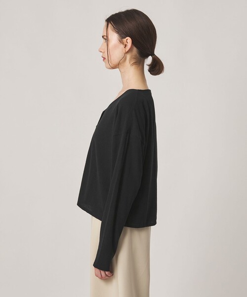 Steven Alan(スティーブンアラン)の「<Steven Alan>コットン Vネック カーディガン(カーディガン/ボレロ・レディース・ブラック/オフホワイト・FREE)」の7枚目の写真