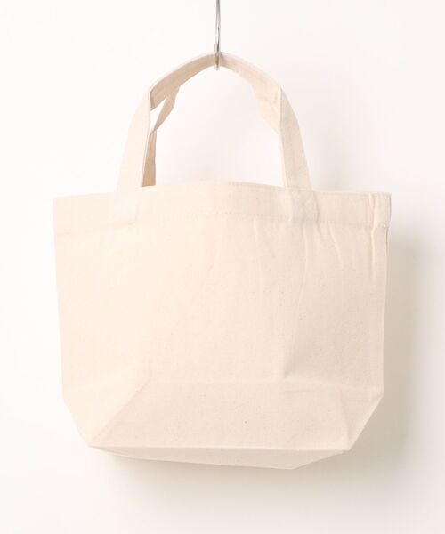 Ol' Basics(オールベーシックス)の「Ol' Basics(オール・ベーシックス) トートバッグ キャンバス リボンイラスト ロゴ プリント 鞄 BAG アメカジ メンズ レディース ユニセックス Sサイズ(トートバッグ・レディース・ベージュ系1/ベージュ系2・FREE)」の4枚目の写真