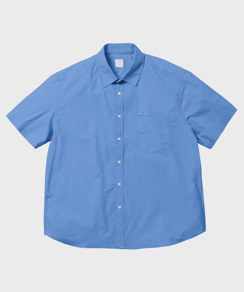 TY（ティワイ）の「オールデイピュアハーフシャツ、2COLOR（シャツ/ブラウス・メンズ・スカイブルー/ブルー・MEDIUM/LARGE/X-LARGE）」の3枚目の写真