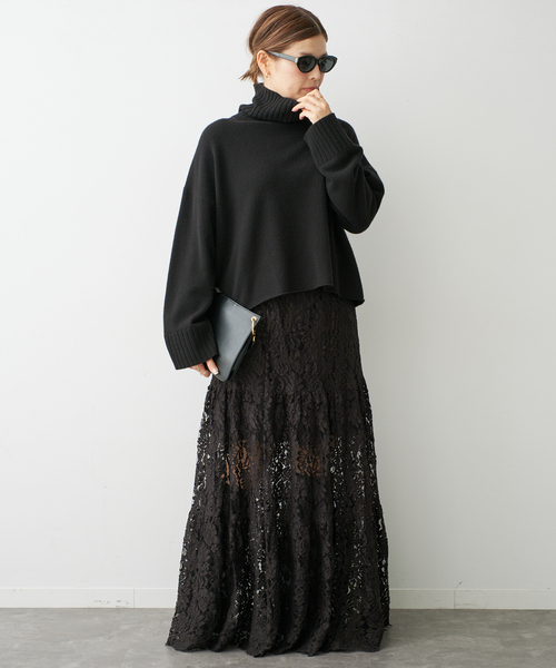 Deuxieme Classe(ドゥーズィエムクラス)の「*追加 Lace Tiered スカート(スカート・レディース・ブラック/ブラウン・38/36)」の17枚目の写真