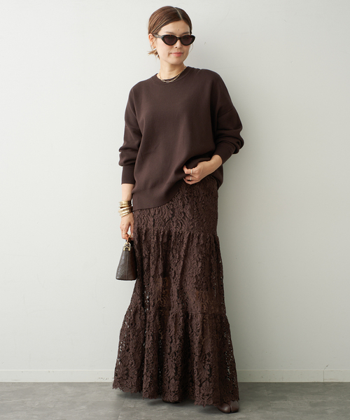 Deuxieme Classe(ドゥーズィエムクラス)の「*追加 Lace Tiered スカート(スカート・レディース・ブラック/ブラウン・38/36)」の22枚目の写真