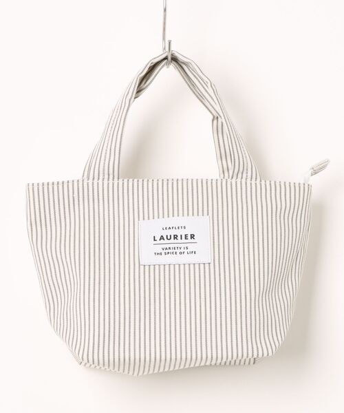 Leaflets(リーフレッツ)の「【 Leaflets / リーフレッツ 】LAURIER 保冷ランチトート ヒッコリー Mサイズ ECI(トートバッグ・レディース・グリーン/レッド/グレー・FREE)」の8枚目の写真