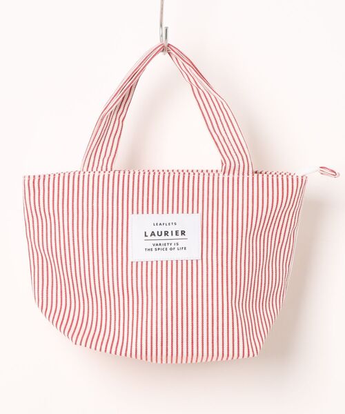 Leaflets(リーフレッツ)の「【 Leaflets / リーフレッツ 】LAURIER 保冷ランチトート ヒッコリー Mサイズ ECI(トートバッグ・レディース・グリーン/レッド/グレー・FREE)」の4枚目の写真