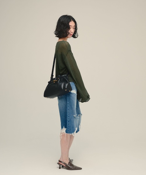 eL（エル）の「【eL】Wrap Bag/1063215（ショルダーバッグ・レディース・ブラック/ボルドー・FREE）」の5枚目の写真