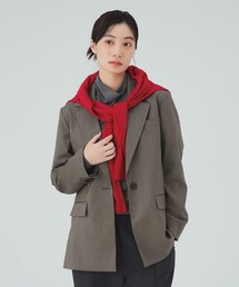 チェック柄 ビッグ テーラード ジャケット