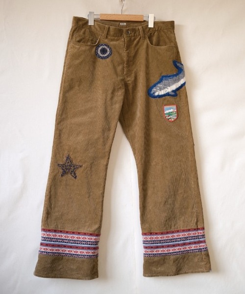 KHOKI(コッキ)の「【KHOKI/コッキ】26fw-p-12 Patched-desgin pants(その他パンツ・メンズ・ブラウン・3/2/1)」の1枚目の写真