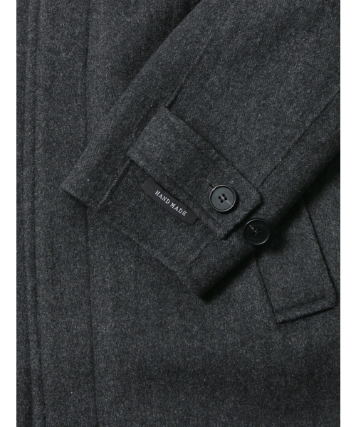 ADHOC(アドホック)の「男女共用セミオーバーバルマカンコート (CH-GREY) (HBAHC90)(チェスターコート・レディース・その他・FREE)」の4枚目の写真