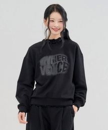レディース スタッズグラフィック スウェットTシャツ-FERG5181B03
